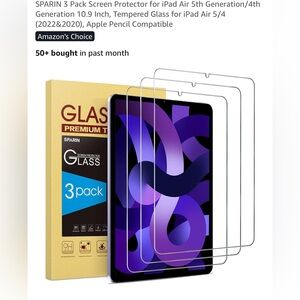 SPARIN 3 Pack Screen Protector for iPad Air 5th Gen/4th Gen 10.9 Inch See Pics